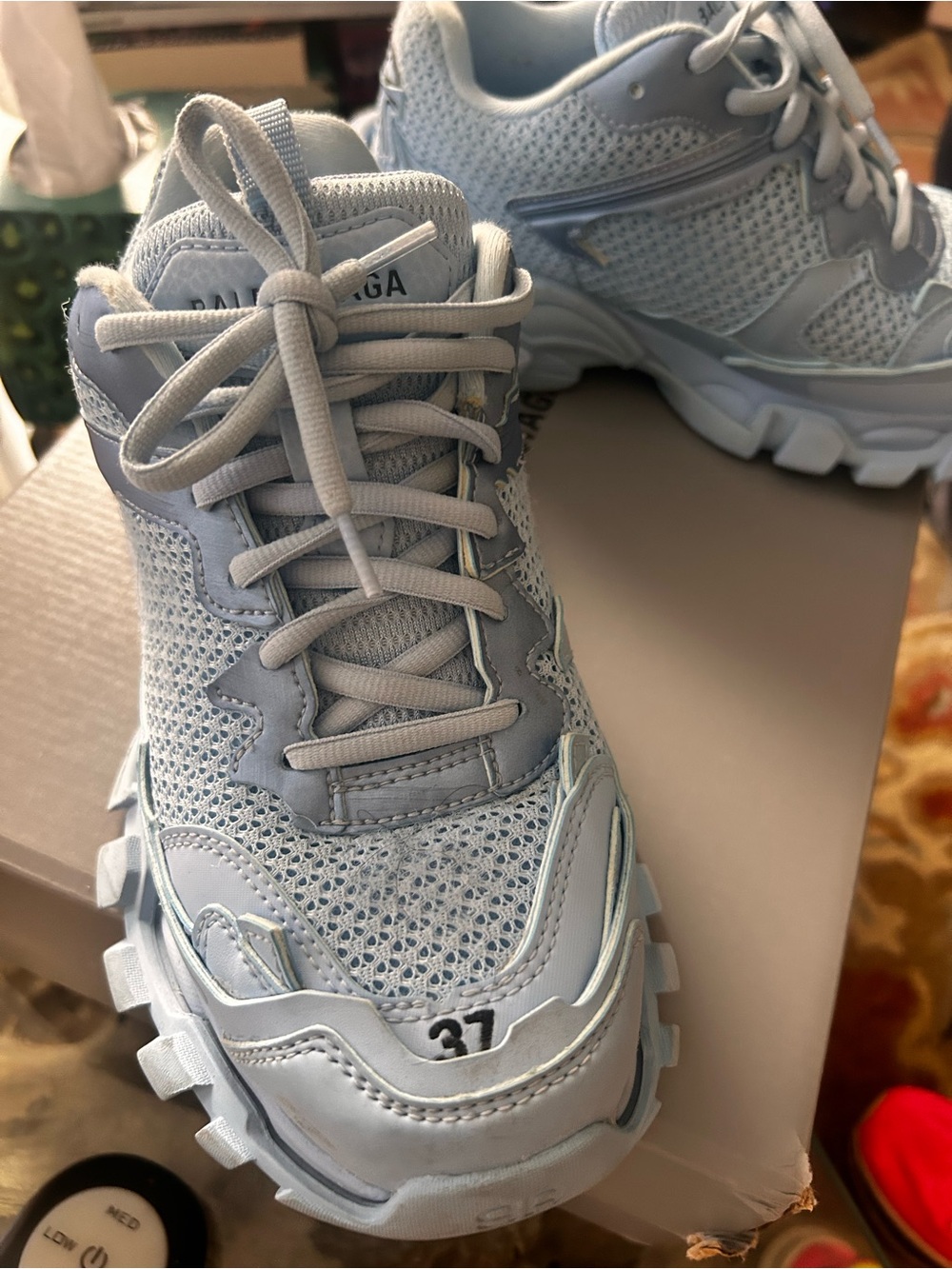 Balenciaga Women’s Pale Blue Track Sneakers